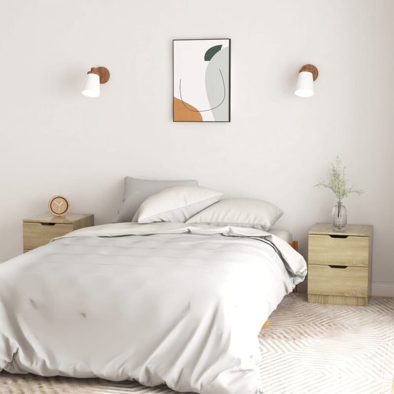 foto del prodotto vidaxl set da 2 comodini dal design moderno dotati di 2 cassetti disponibili in vari colori colore marrone