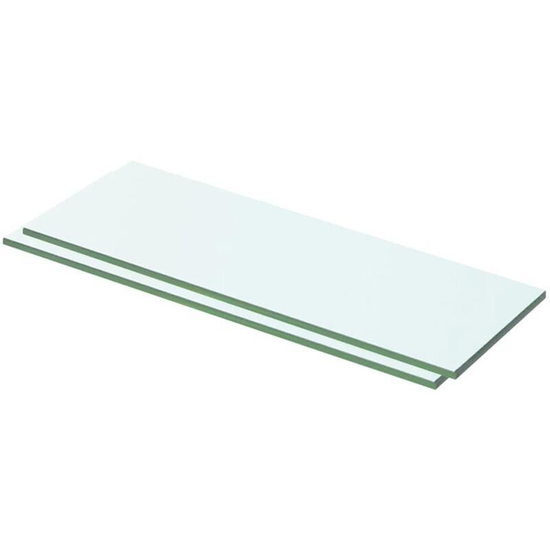foto del prodotto vidaxl set da 2 mensole in vetro dal design elegante disponibili in varie misure dimensioni 50 x 12 cm