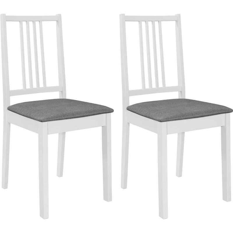 foto del prodotto vidaxl set da 2 sedie da pranzo robuste ed eleganti con schienale alto vari colori colore bianco grigio
