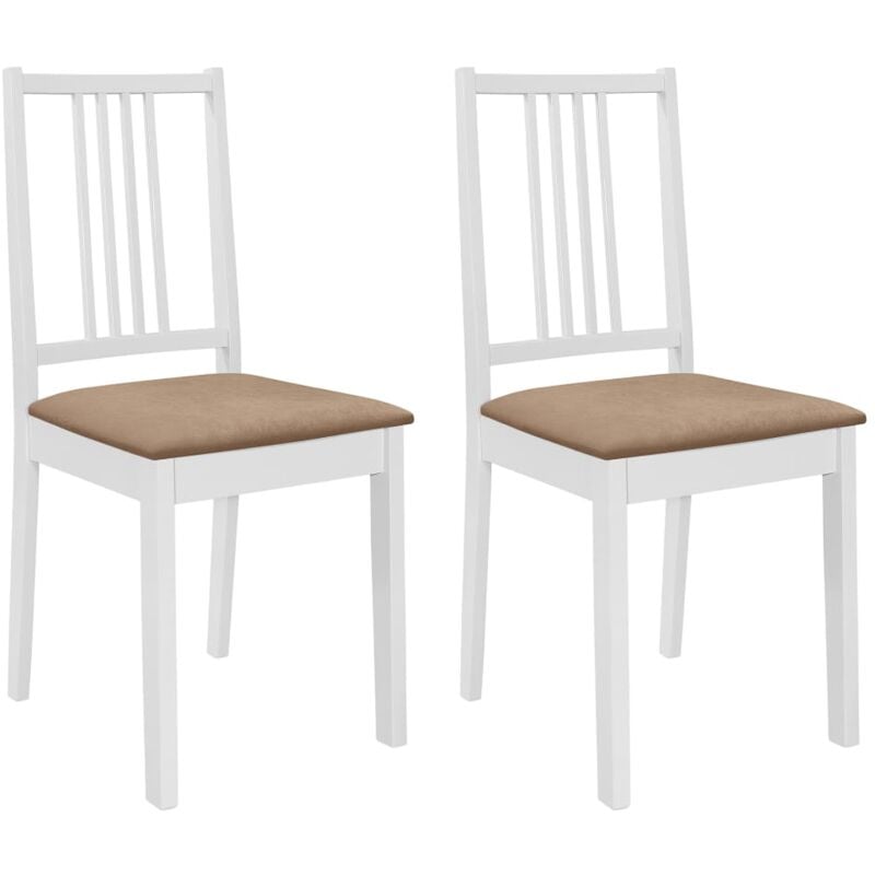 foto del prodotto vidaxl set da 2 sedie da pranzo robuste ed eleganti con schienale alto vari colori colore bianco marrone