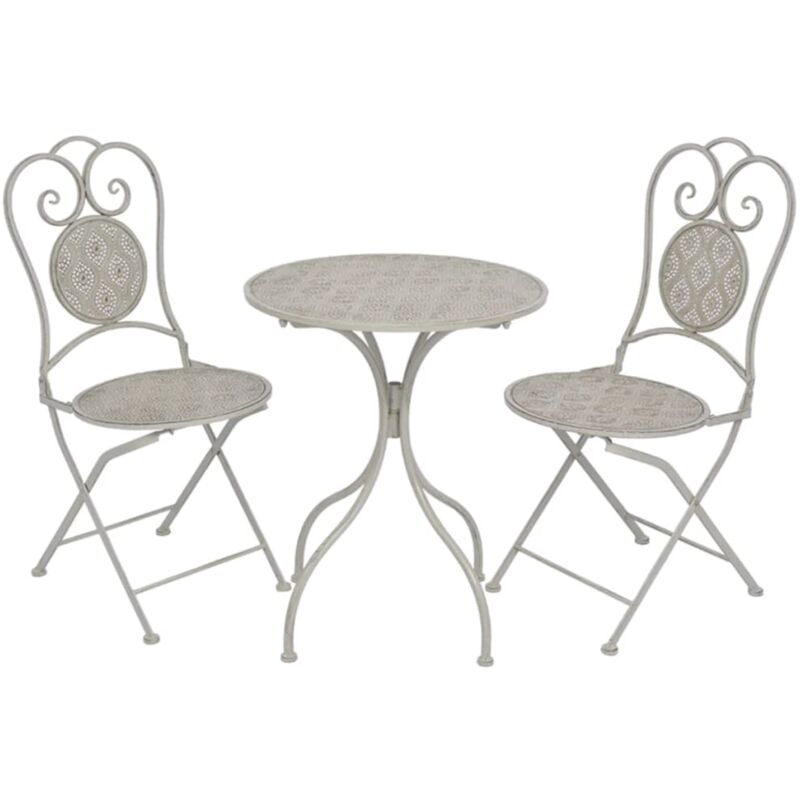 foto del prodotto vidaxl set da bistr 3 pz in acciaio grigio