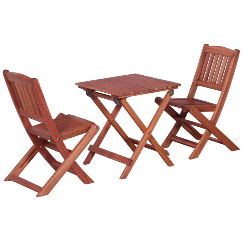foto del prodotto vidaxl set da bistrot per esterni per bambini 3 pz legno di eucalipto