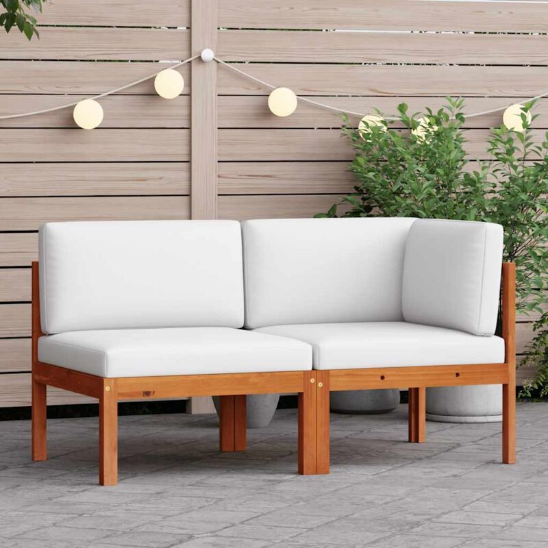 foto del prodotto vidaxl set da giardino 2 pezzi con cuscini in legno di acacia e corda
