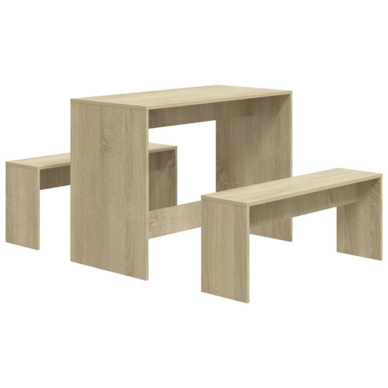 foto del prodotto vidaxl set da pranzo 3 pz rovere sonoma in truciolato