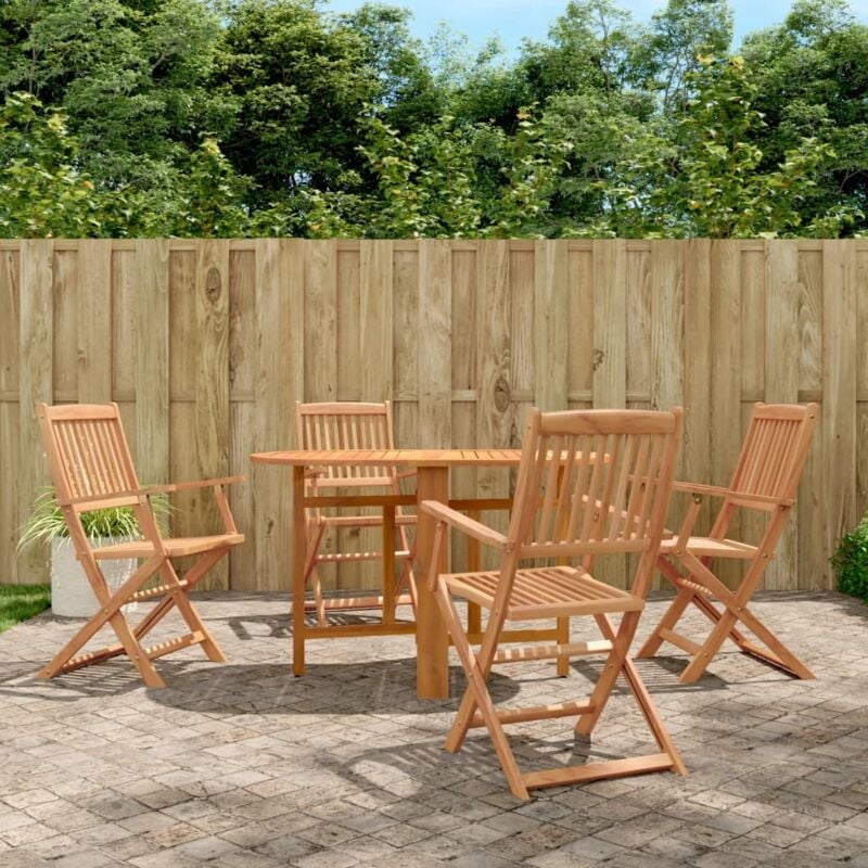 foto del prodotto vidaxl set da pranzo da giardino 5 pz in legno massello di acacia