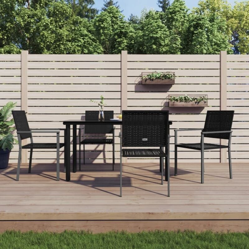 foto del prodotto vidaxl set da pranzo da giardino 5 pz in polyrattan e acciaio 328506