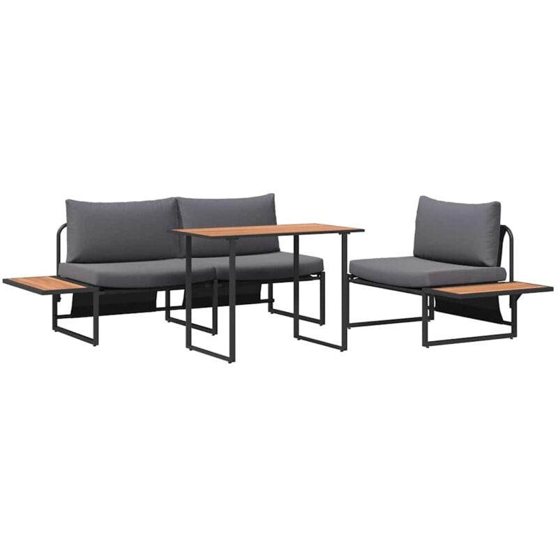 foto del prodotto vidaxl set da pranzo da giardino in 3 pezzi con cuscini antracite