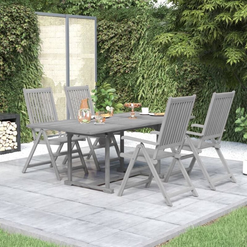 foto del prodotto vidaxl set da pranzo per giardino 5 pz in legno massello di acacia