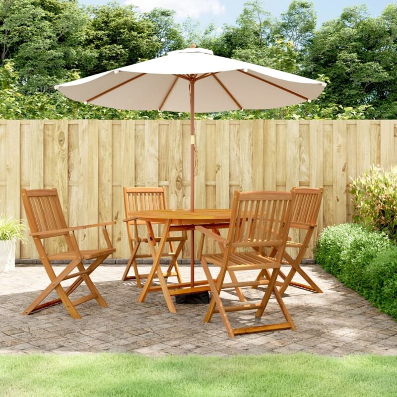 foto del prodotto vidaxl set da pranzo per giardino 5 pz in legno massello di acacia