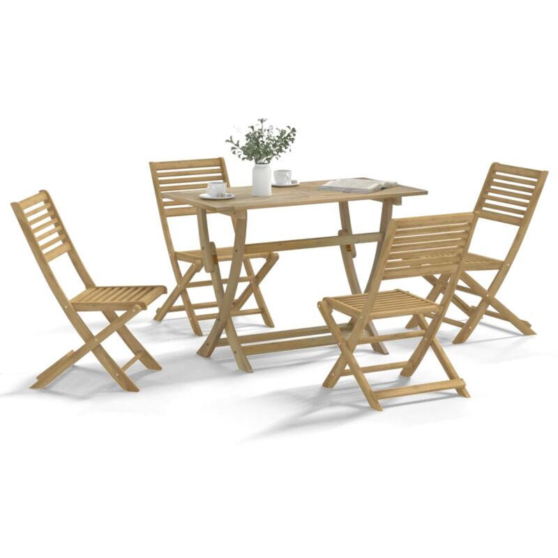 foto del prodotto vidaxl set da pranzo per giardino 5 pz in legno massello di acacia