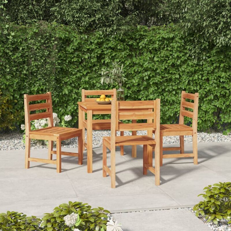 foto del prodotto vidaxl set da pranzo per giardino 5 pz in legno massello di teak