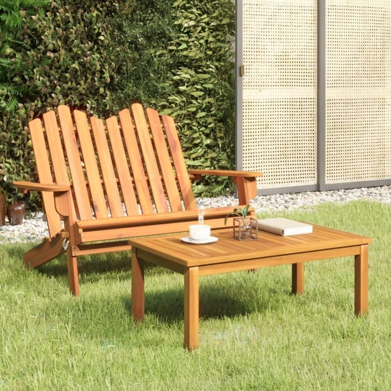 foto del prodotto vidaxl set da salotto giardino adirondack 2pz legno massello di acacia