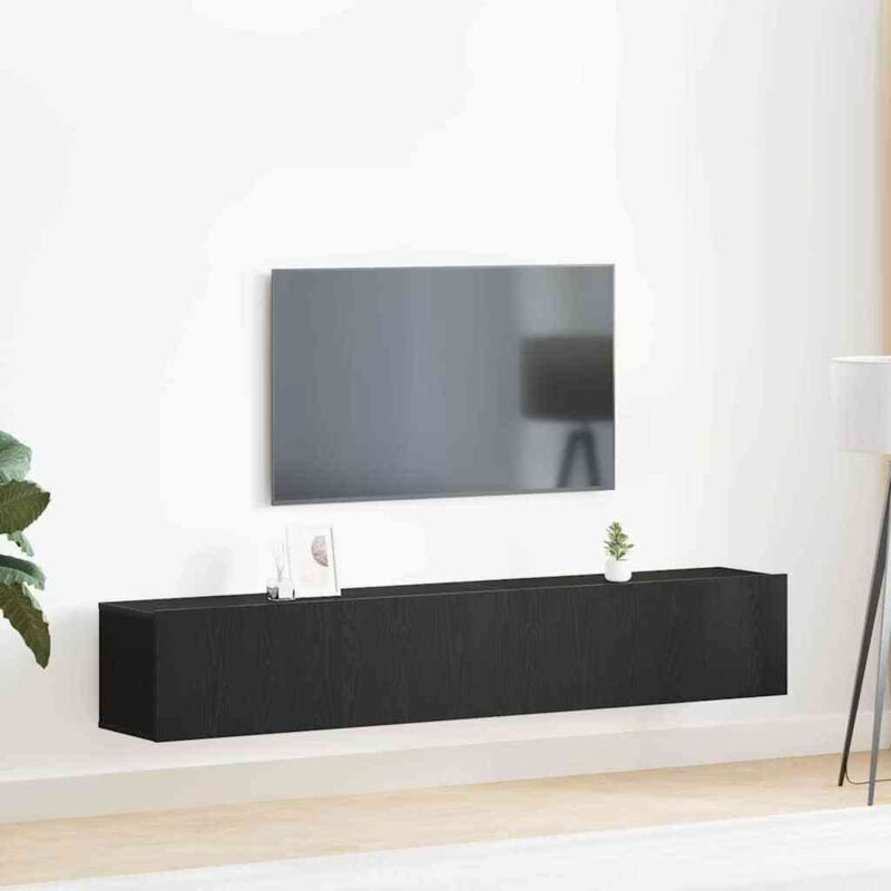 foto del prodotto vidaxl set di 2 mobile tv nero in legno composto