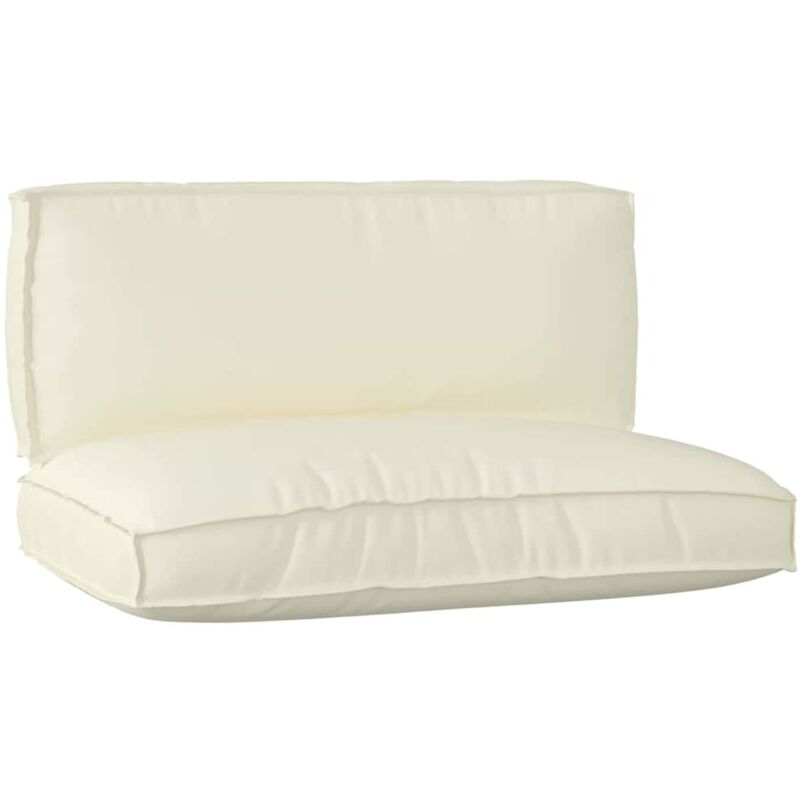 foto del prodotto vidaxl set di cuscini per pallet 2 pezzi crema in tessuto oxford