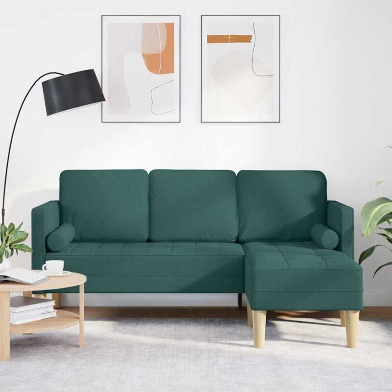 foto del prodotto vidaxl set di divani verde scuro 173 x 131 x 67 cm tessuto