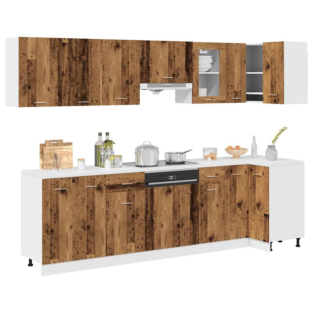 foto del prodotto vidaxl set di mobili da cucina 11 pz lyon legno antico in truciolato