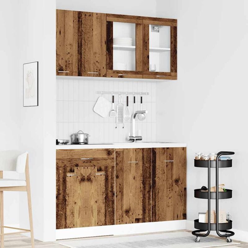 foto del prodotto vidaxl set di mobili da cucina 4 pz lyon legno antico in truciolato