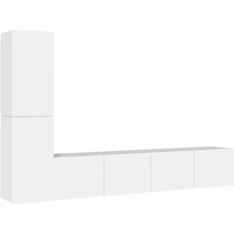 foto del prodotto vidaxl set di mobili porta tv 4 pz bianco in legno multistrato