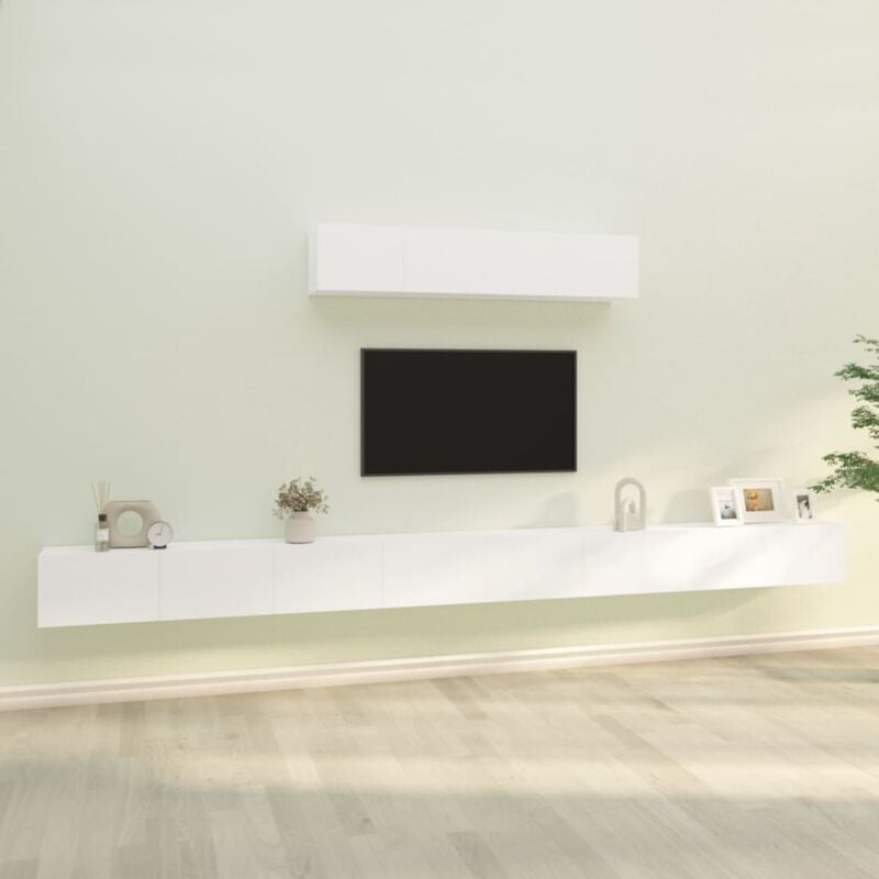 foto del prodotto vidaxl set di mobili porta tv 6 pz bianco in legno multistrato