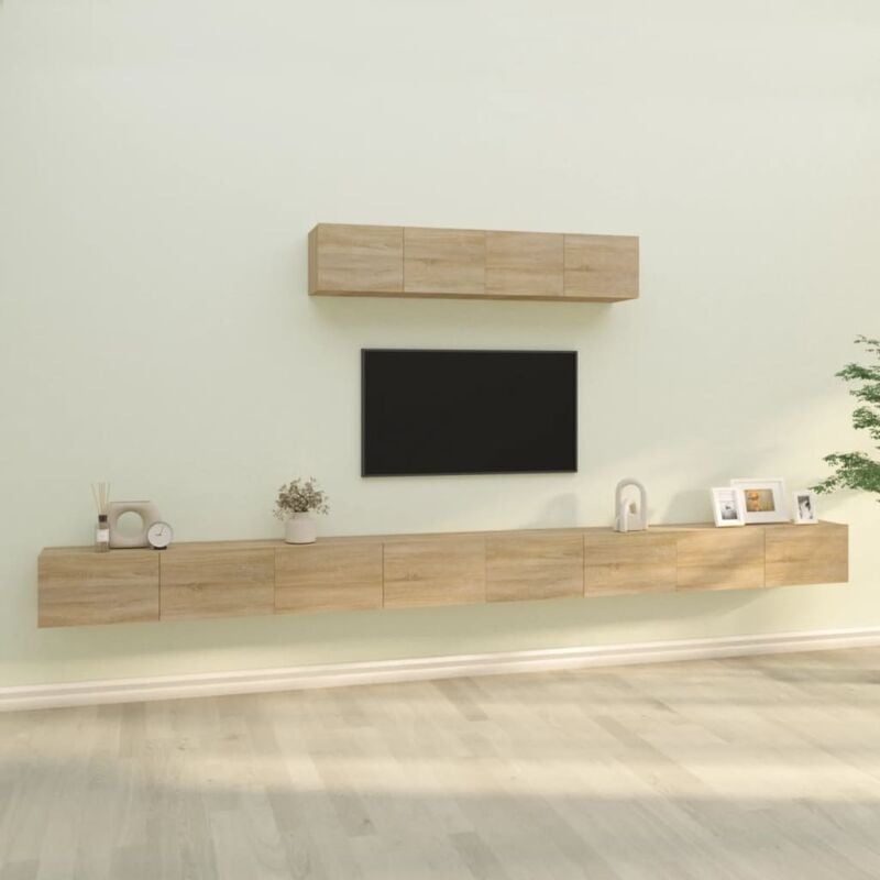 foto del prodotto vidaxl set di mobili porta tv 6 pz rovere sonoma in legno multistrato