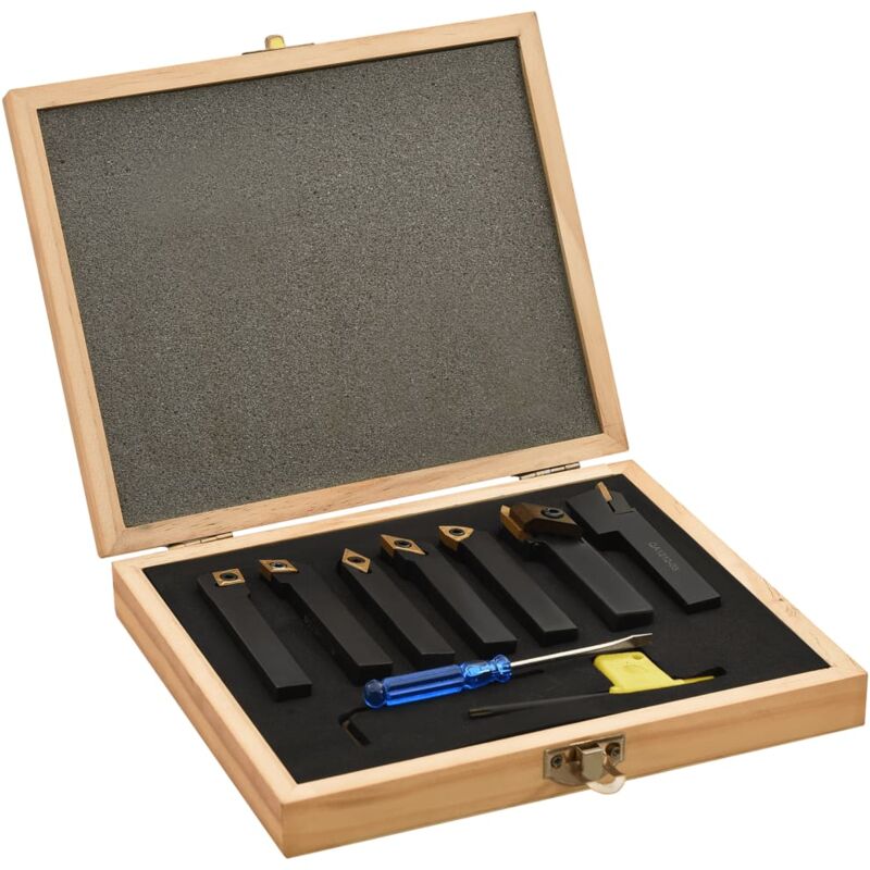 foto del prodotto vidaxl set di utensili indicizzabili per tornitura 12 pz 12x12 mm 80mm