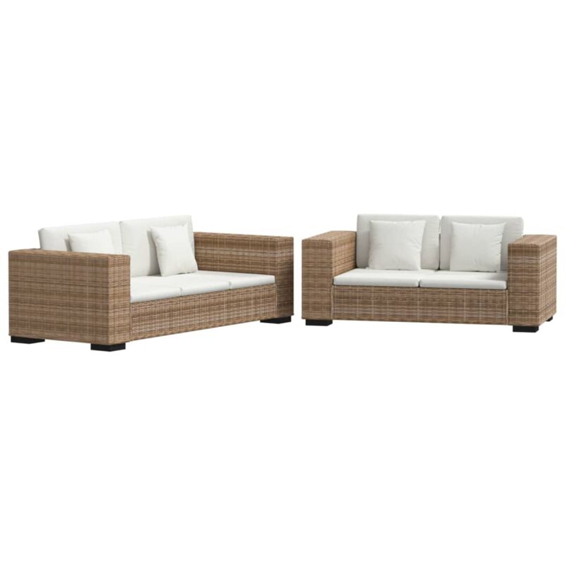 foto del prodotto vidaxl set divani a 2 posti e 3 posti in vero rattan