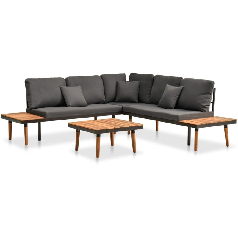 foto del prodotto vidaxl set divani da giardino 4 pz con cuscini in massello di acacia
