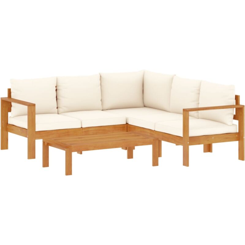 foto del prodotto vidaxl set divani da giardino 4pz con cuscini legno massello di acacia