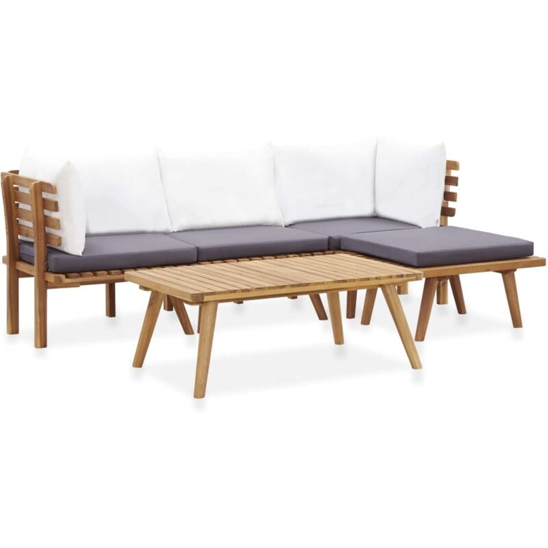 foto del prodotto vidaxl set divani da giardino 5 pz in legno massello di acacia