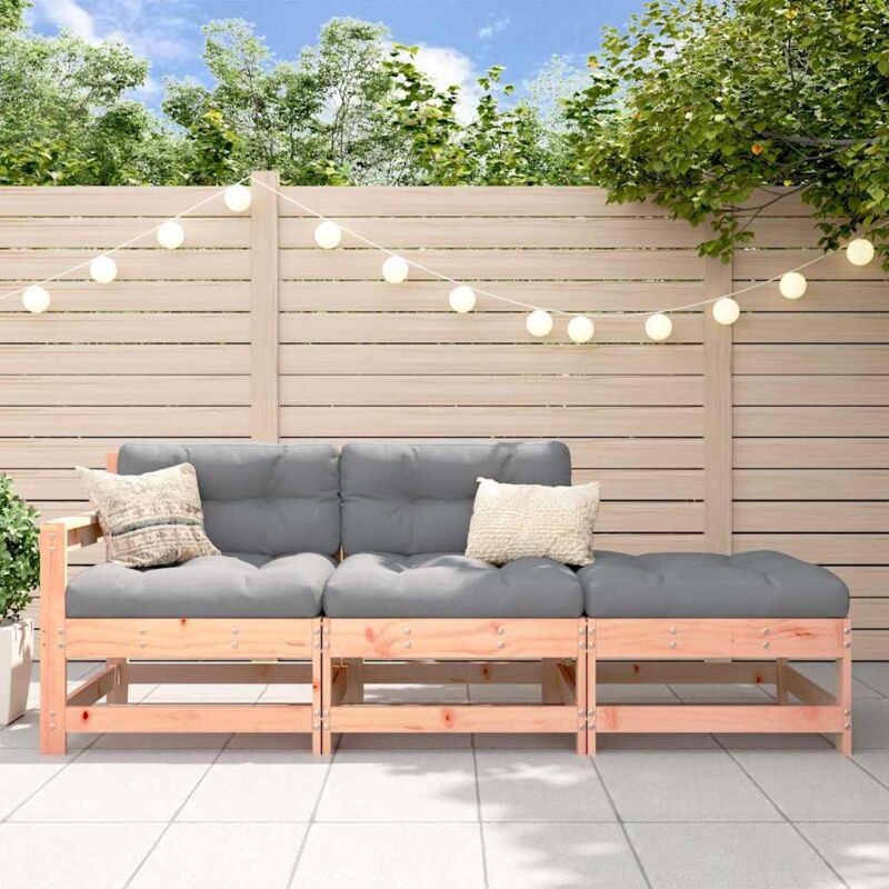 foto del prodotto vidaxl set divani giardino 3pz con cuscini legno massello di douglas