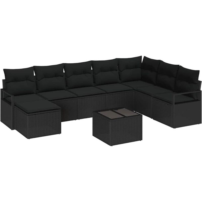 foto del prodotto vidaxl set divani giardino con cuscini beige in polirattan