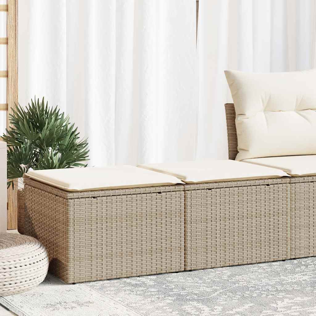 foto del prodotto vidaxl set divano da giardino 2 pz con cuscini beige polyrattan acacia