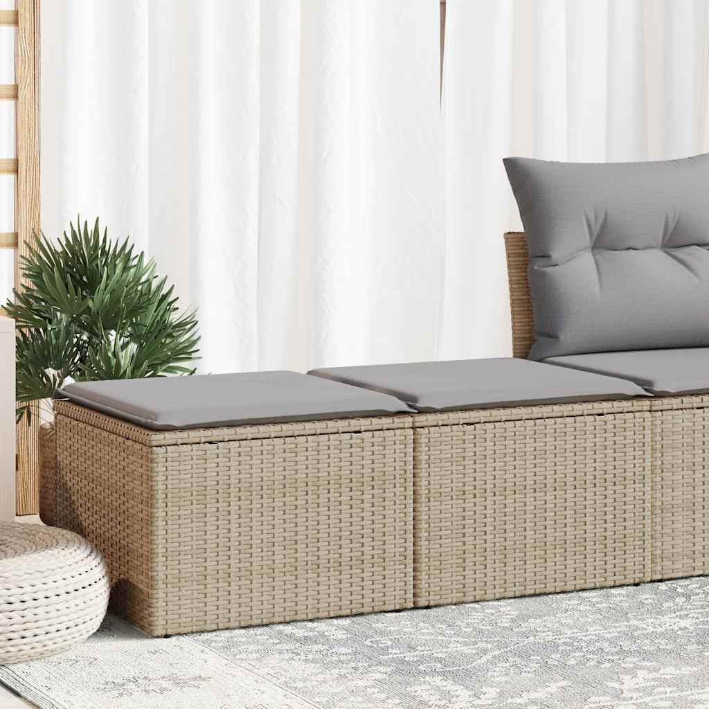 foto del prodotto vidaxl set divano da giardino 2 pz con cuscini beige polyrattan acacia