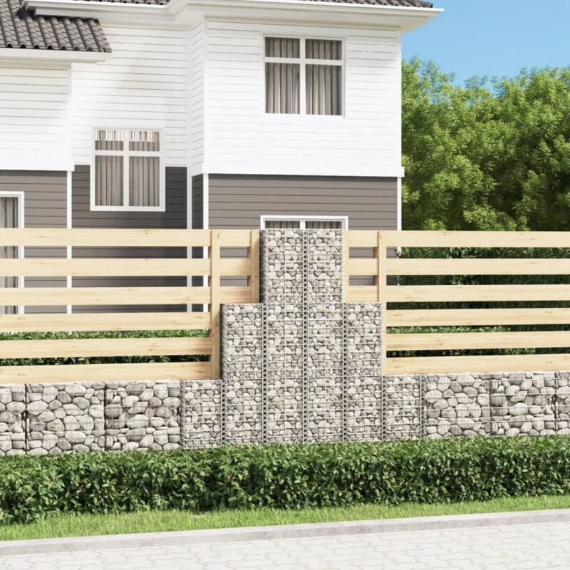 foto del prodotto vidaxl set gabbioni 6 pz in filo zincato