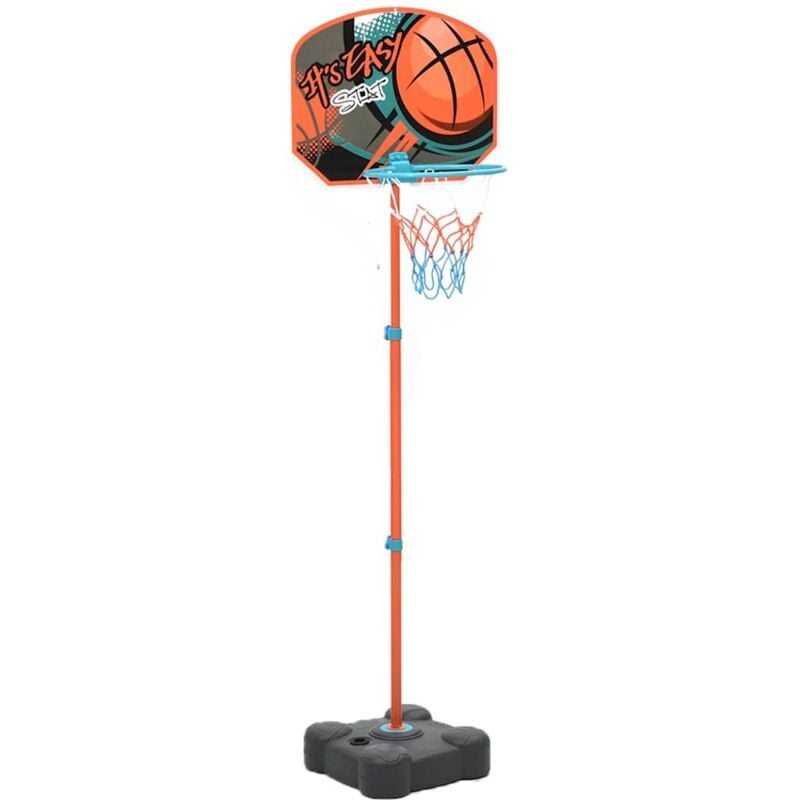 foto del prodotto vidaxl set gioco da basket portatile regolabile 109 141 cm