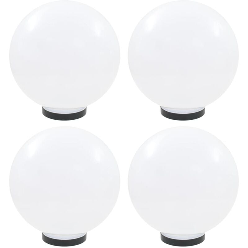 foto del prodotto vidaxl set lampade a led sferiche perfette per giardini in pmma 4 pz bianco vari dimensioni dimensioni 30 cm