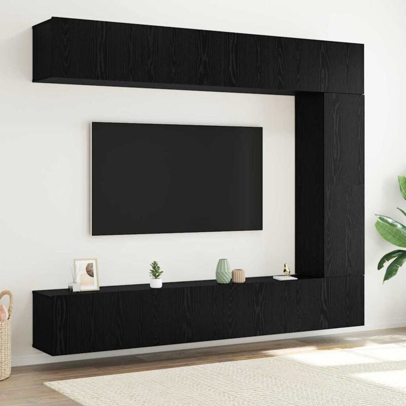 foto del prodotto vidaxl set mobile tv 5 pcs rovere nero 100 x 30 x 30 cm