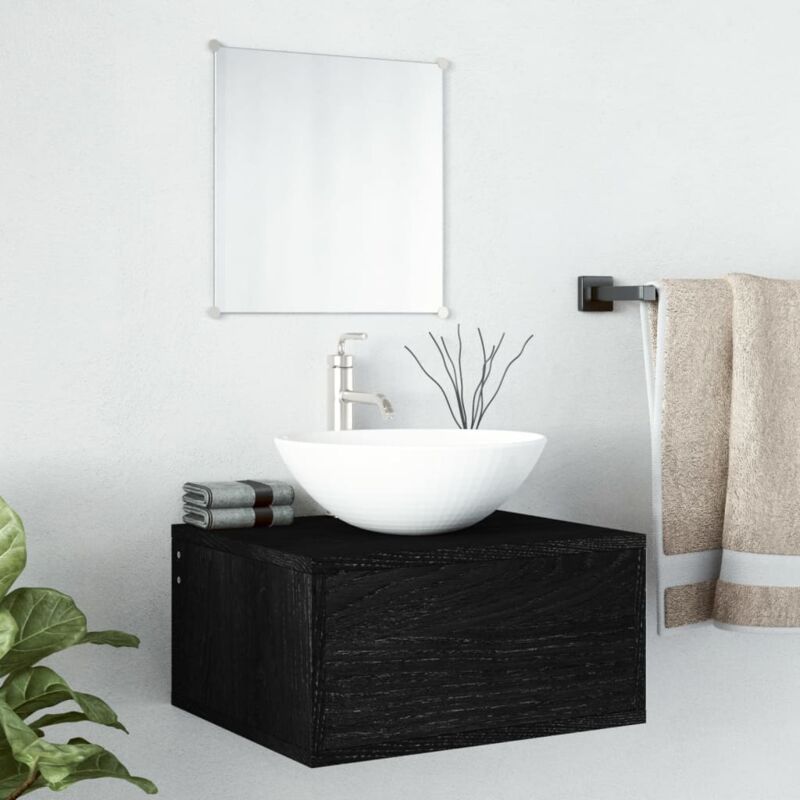 foto del prodotto vidaxl set mobili da bagno 2 pz nero in legno multistrato