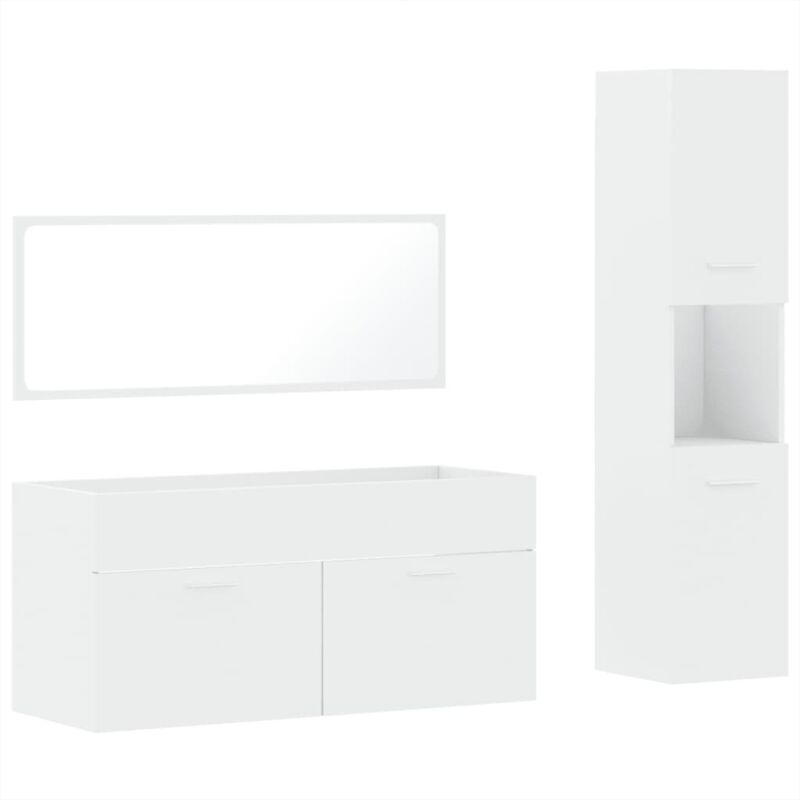 foto del prodotto vidaxl set mobili da bagno 3 pz bianco in legno multistrato