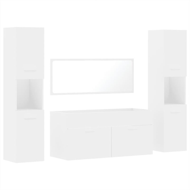 foto del prodotto vidaxl set mobili da bagno 4 pz bianco in legno multistrato