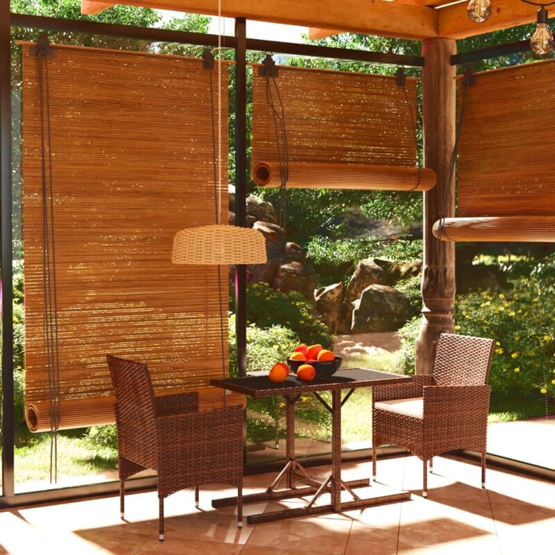 foto del prodotto vidaxl set mobili da pranzo per giardino 3 pz marrone