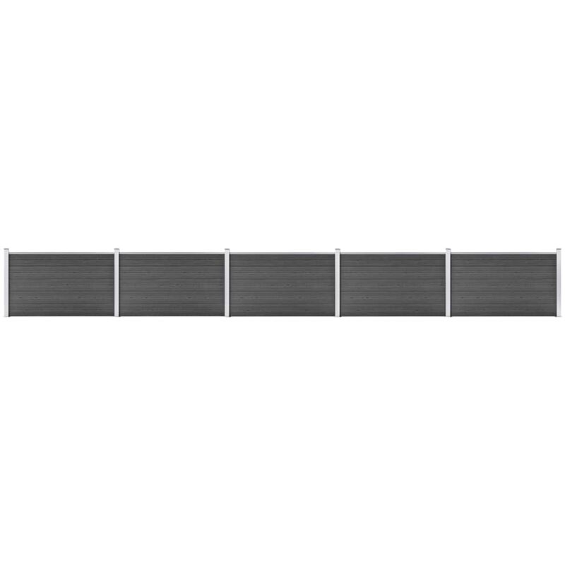foto del prodotto vidaxl set pannelli di recinzione in wpc 872x105 cm nero