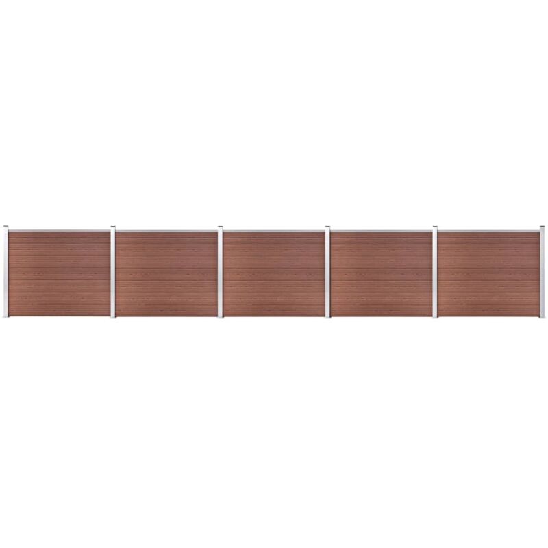 foto del prodotto vidaxl set pannelli di recinzione in wpc 872x146 cm marrone