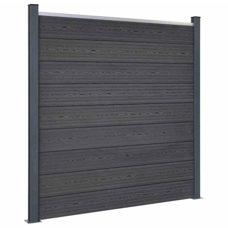 foto del prodotto vidaxl set pannello di recinzione grigio 180x186 cm in wpc