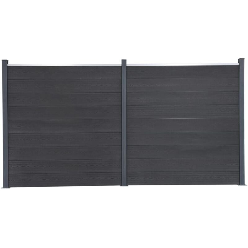 foto del prodotto vidaxl set pannello di recinzione grigio 353x186 cm in wpc