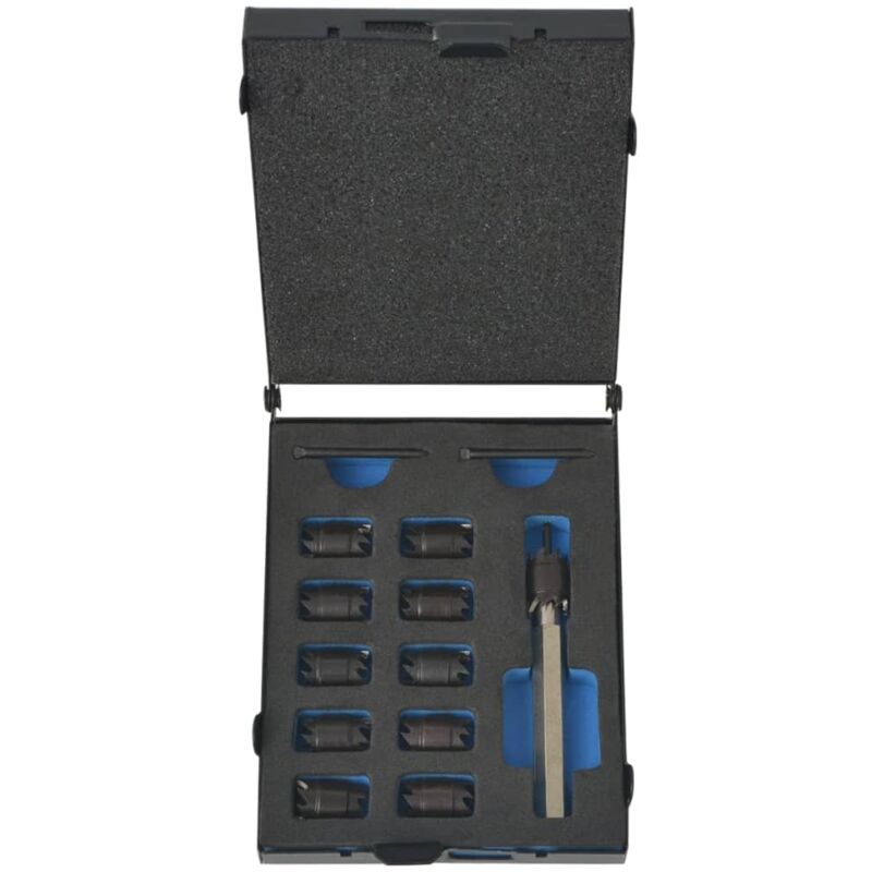 foto del prodotto vidaxl set perforatrice punti saldatura hss di alta qualit cobalt 13 pz con custodia di trasporto