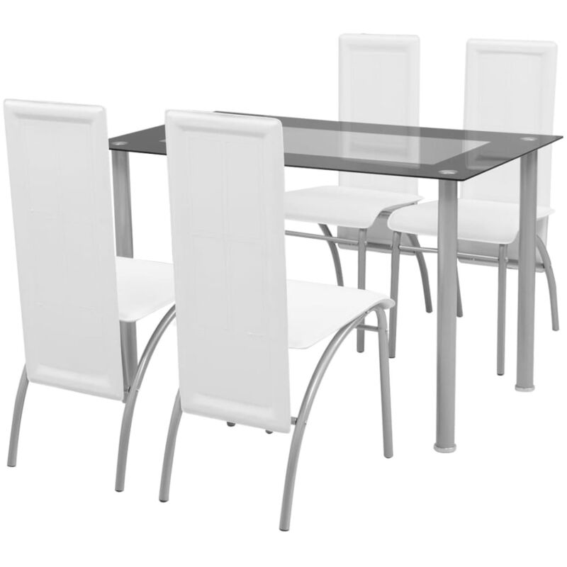foto del prodotto vidaxl set sala da pranzo 5 pezzi bianco 344403