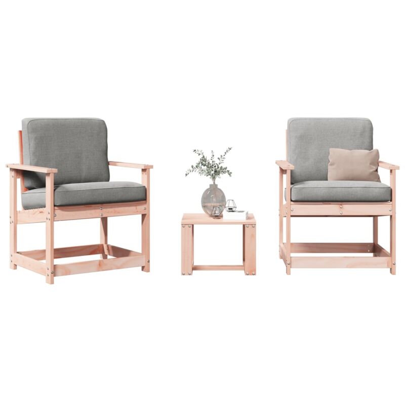 foto del prodotto vidaxl set salotto da giardino 3 pz in legno massello di douglas