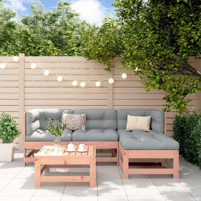 foto del prodotto vidaxl set salotto da giardino 5 pz in legno massello di douglas
