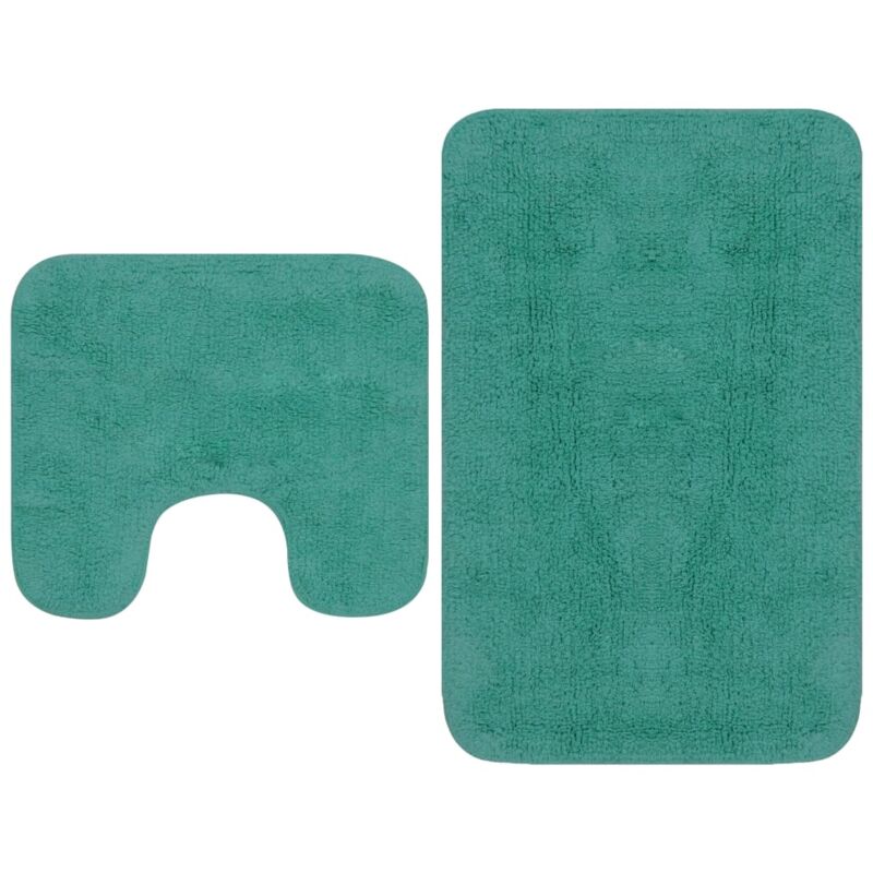 foto del prodotto vidaxl set tappetini per bagno 2 pz in tessuto turchese